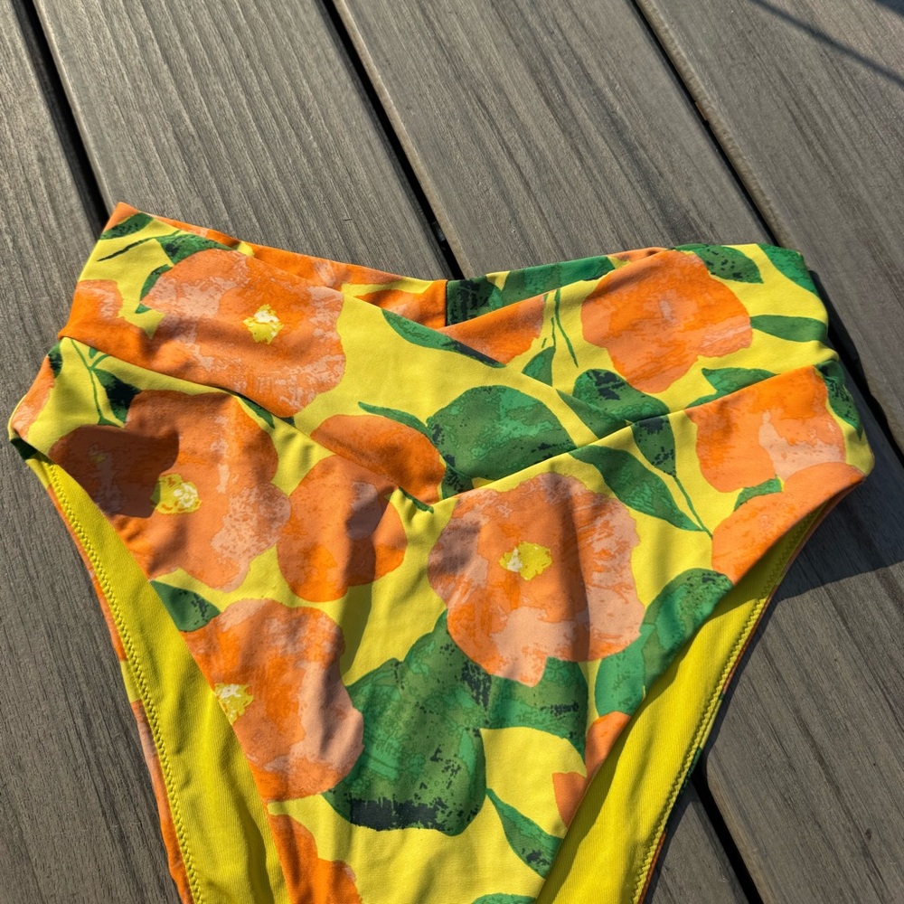 Orange print bikini